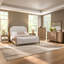 Lit tapissier Dana Heights avec placages Mindi - Lit à panneaux en tissu transitionnel, grand et très grand | Fait partie de la collection de chambre à coucher Dana Heights-1580581975