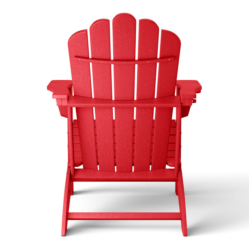 Outdoor Poly Adirondack Chair (Set Of 4), Red