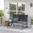 2 Rocking Glider Chair, Patio Double Swing Bench. Powder Coated Steel Frame. Comfortable Sling Fabric. Water-, Quick-Drying, -. Backyard Garden Porch Seat, Black. 47.04" L X 27.5" W 33.5" H. 45" Seat