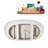 60" Streamline Soaking Glossy White Freestanding Tub and Tray With Internal Drain-101413151
