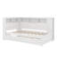Lit de jour en bois avec tablettes de rangement, USB et lit gigogne-289429090