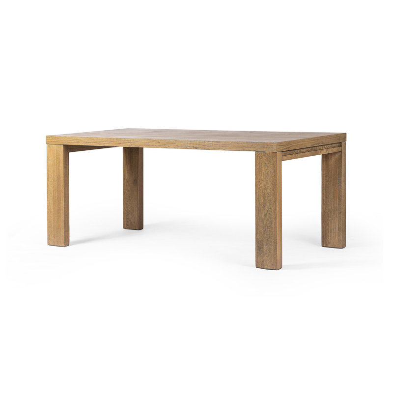Millie Dining Table, Drifted Oak Solid, 30" H x 72" L x 96" W