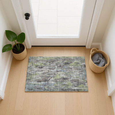 Tapis abstrait intérieur / extérieur lavable à la machine Jenning ACN2269