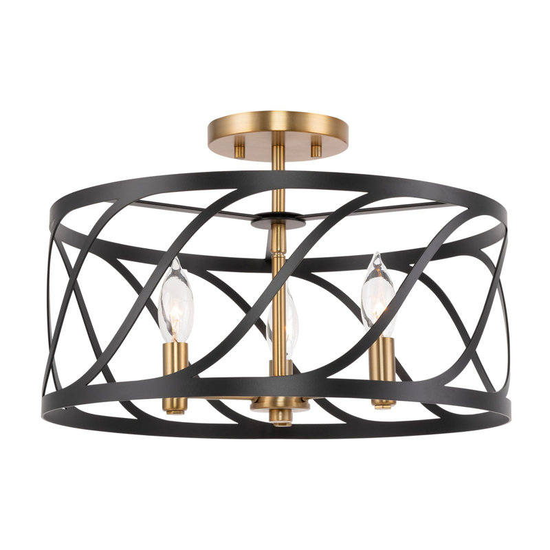 Plafonnier semi-encastré 3 lumières 16 po Ceciel