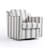 Bronnen Big And Wide Upholstered Striped Gray Cushion Swivel Armchair with Removable Back and Seat Cushion (Set of 2)-114628037