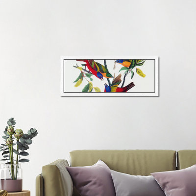 Painted Bunting by John Audubon - Panoramic Painting on Canvas