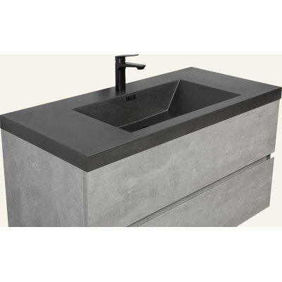 Comptoir de meuble-lavabo 42 po seulement, comptoir à un trou