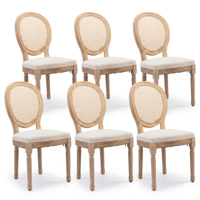 Ilmie French Country Cane Dining Chairs Set