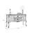 Nut-brown Solid Wood Rectangle Console Table-1178898062