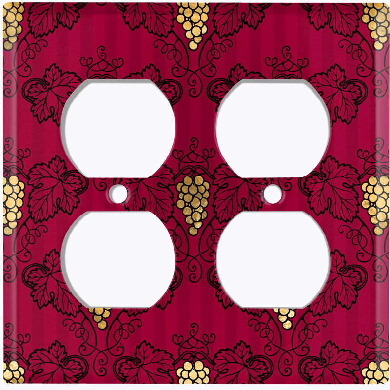Patterned 2 - Gang Toggle Light Switch Standard Wall Plate