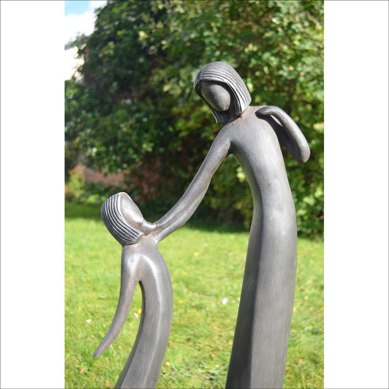 Chinook Weather Resistant Plastic Stone Garden Statue, Ebony