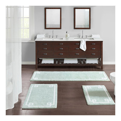 Tapis de bain en coton touffeté