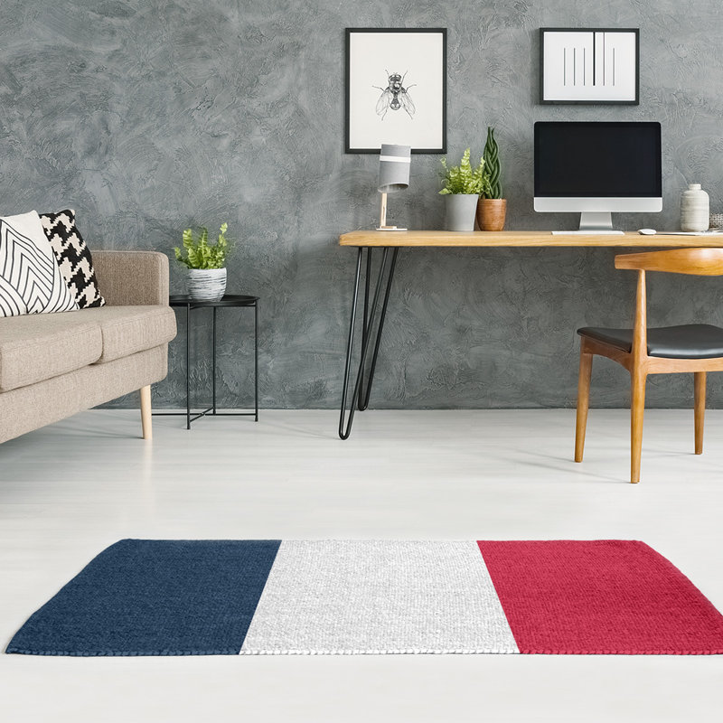 Tapis en poly-rayures de football new england, Rectangle 5 pi x 7 pi