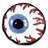 Spooky Vision Blue Eyeball Novelty Round Accent Rug-1657410456