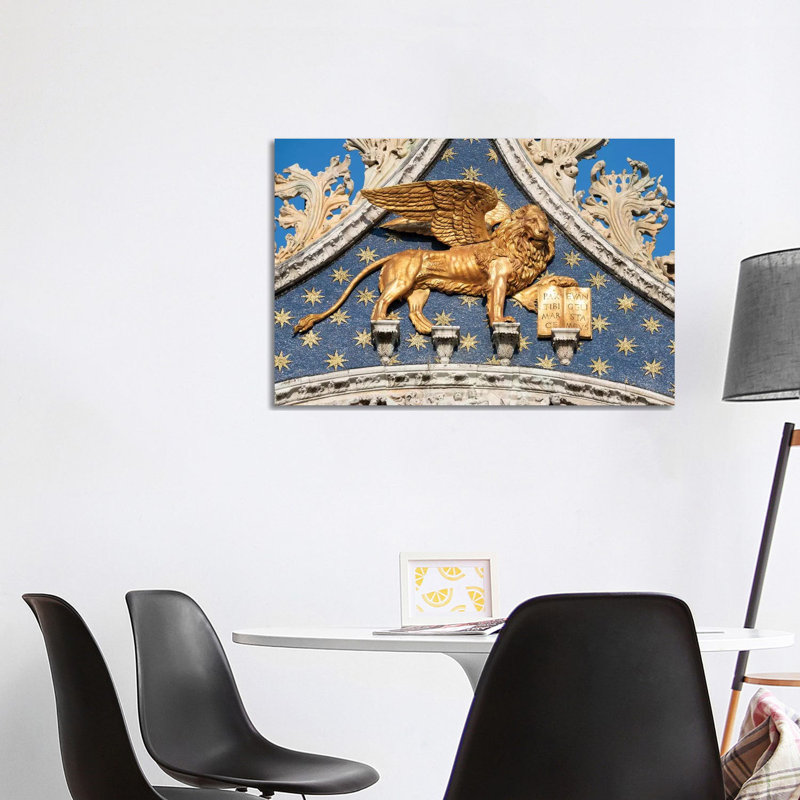 Golden Lion Of Saint Mark 1 Piece Wrapped Canvas Wall Art, 101.6 cm H x 66.04 cm W