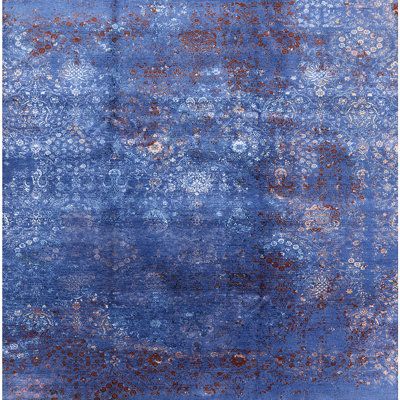 Tapis bleu / rouge Huskins