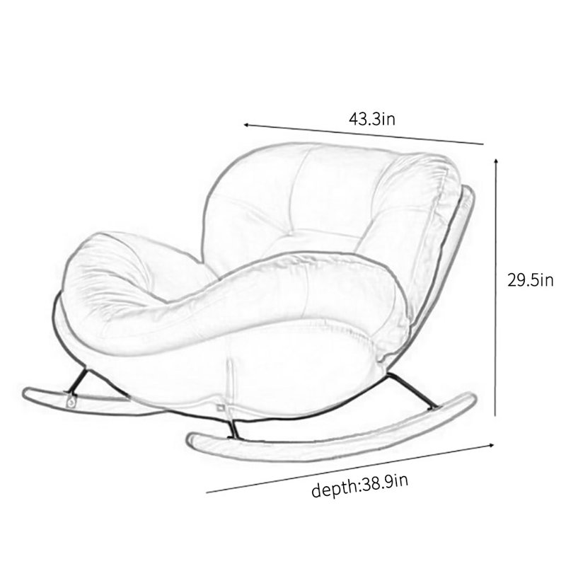 Fauteuil à bascule Lazy, Noir