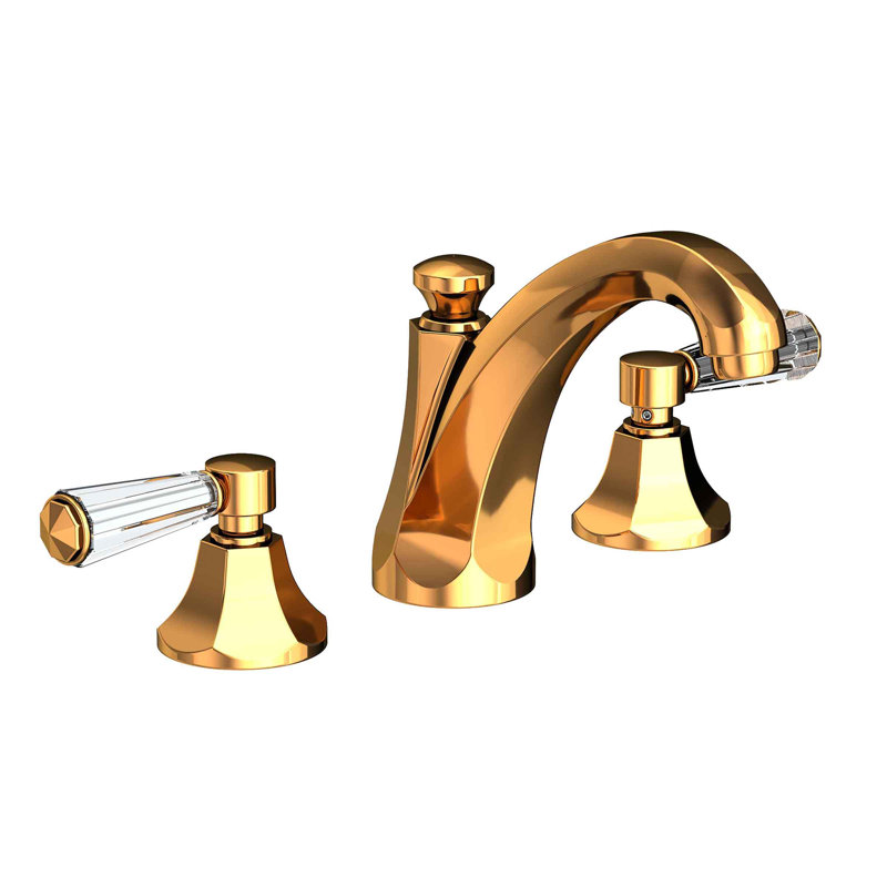 Metropole Widespread Bathroom Faucet with Drain Asssembly, Polished Gold