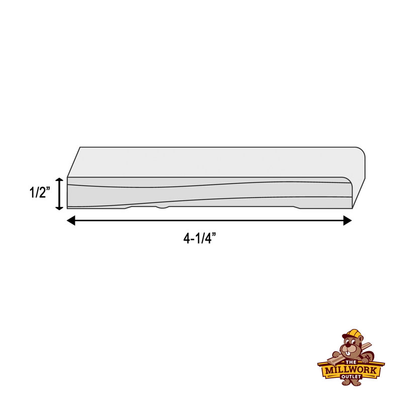 Moulure de plinthe 4-1 / 4 "apprêtée Craftsman