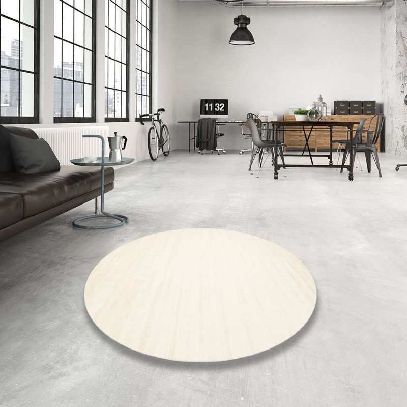 Surface beige contemporaine tapis, Rond 4 pi