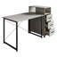 Bureau d'écriture avec armoire latérale Minimalist - gris clair-1112815267