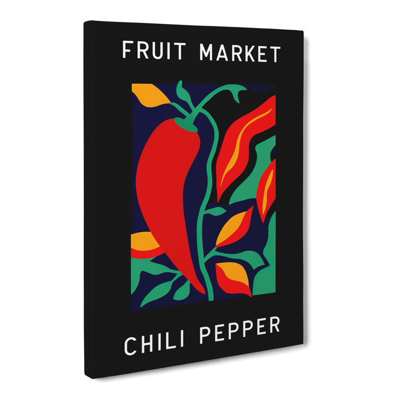 XMKTMKT-514 Red Chili Pepper Fruit Market Exhibition Vol.2 - Wrapped Canvas Print, 50cm H x 35cm W x 3cm D