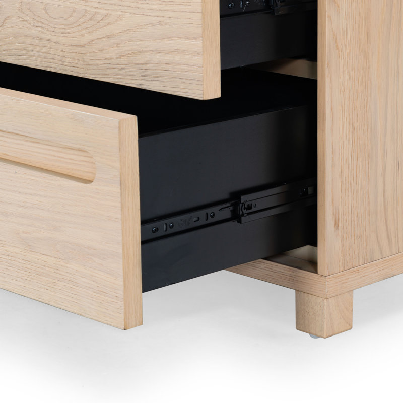 Tobiette 6 Drawer Wood Dresser, Oak