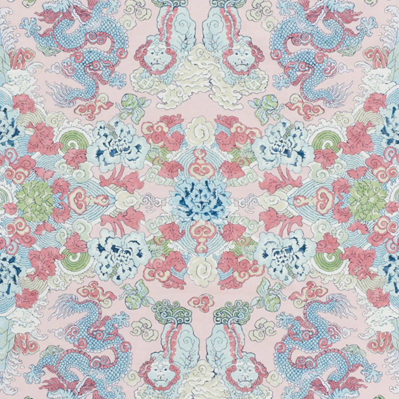 Magic Mountain Dragon Fabric, Blush