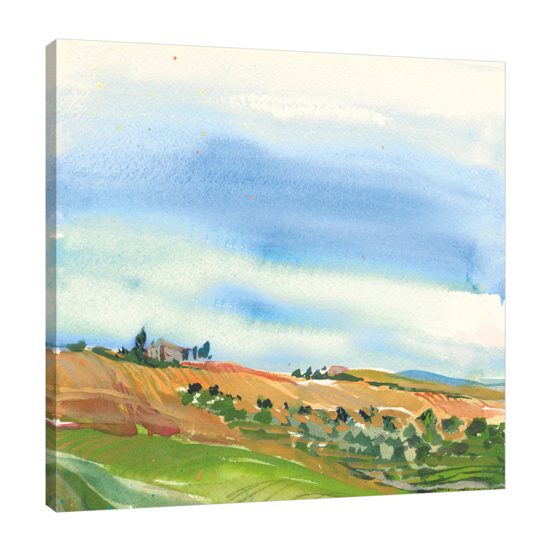 «Tuscan Fields», toile tendue par Kristy riz, H 12 po x l 12 po x P 1,5 po