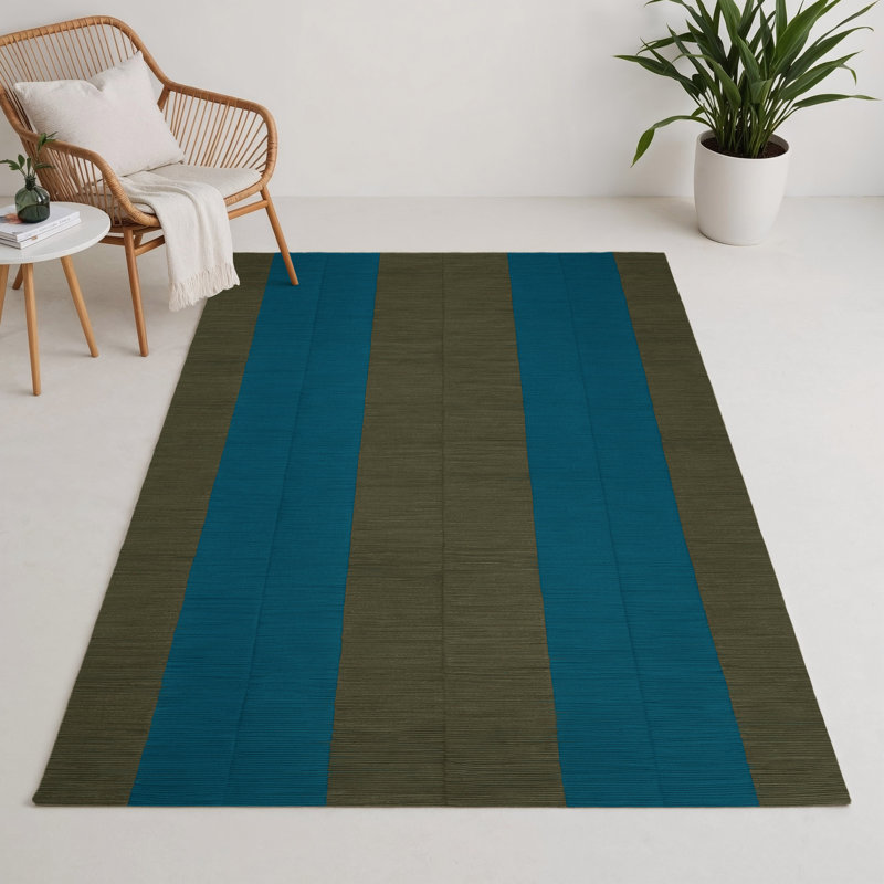 Tapis d'intérieur et d'extérieur à carreaux vert, Rectangulaire 3 pi x 5 pi