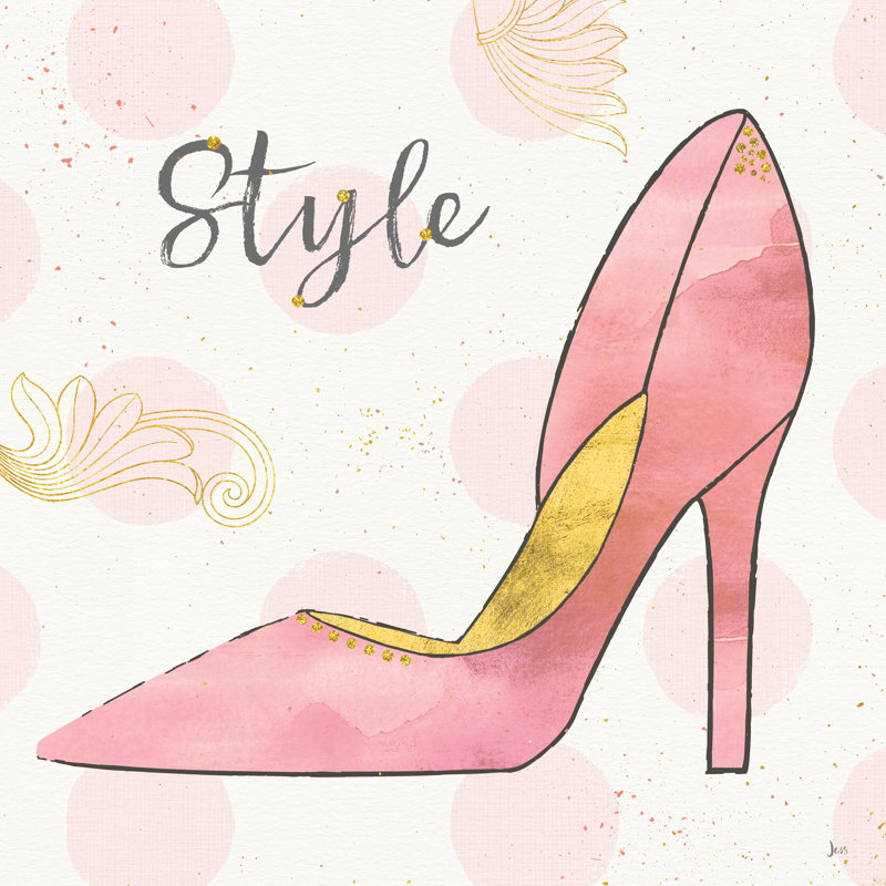 «Fashion Blooms I» encadré par Jess Aiken, peinture, H 12 po x l 12 po x P 1,25 po, Toile avec cadre noyer, Non