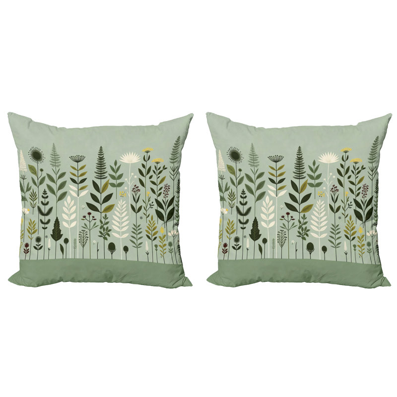 429401_Ambesonne Monstera, housse de coussin, paquet de 2 art botanique scandinave, H 16 po x l 16 po