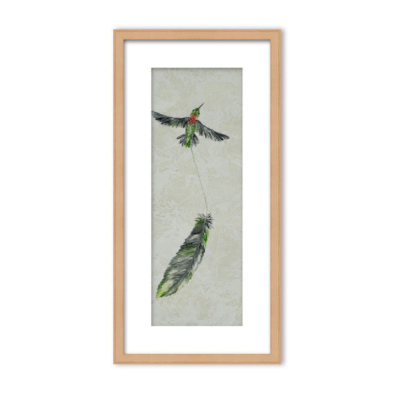 Nature Inspired "Vivid Flutter" Canvas Wall Art By , 48" H x 24" W, Framed Print, White