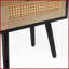 Table basse en rotin noir avec tiroir & amp; Pieds en bois massif - Facile à nettoyer pour la chambre à coucher du salon-1730687220