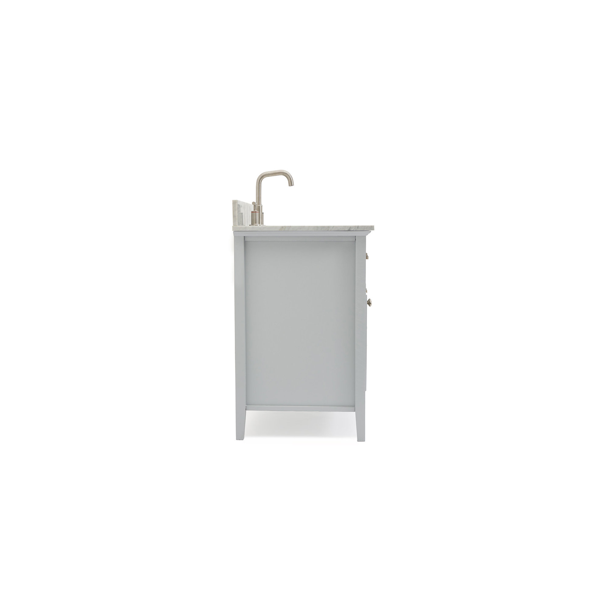 37'' Single Bathroom Vanity, Gray, Left