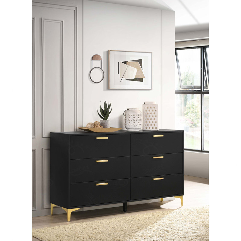 6-Drawer Rectangular Dresser