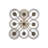 Berau 9 - Light Steel Dimmable Chandelier