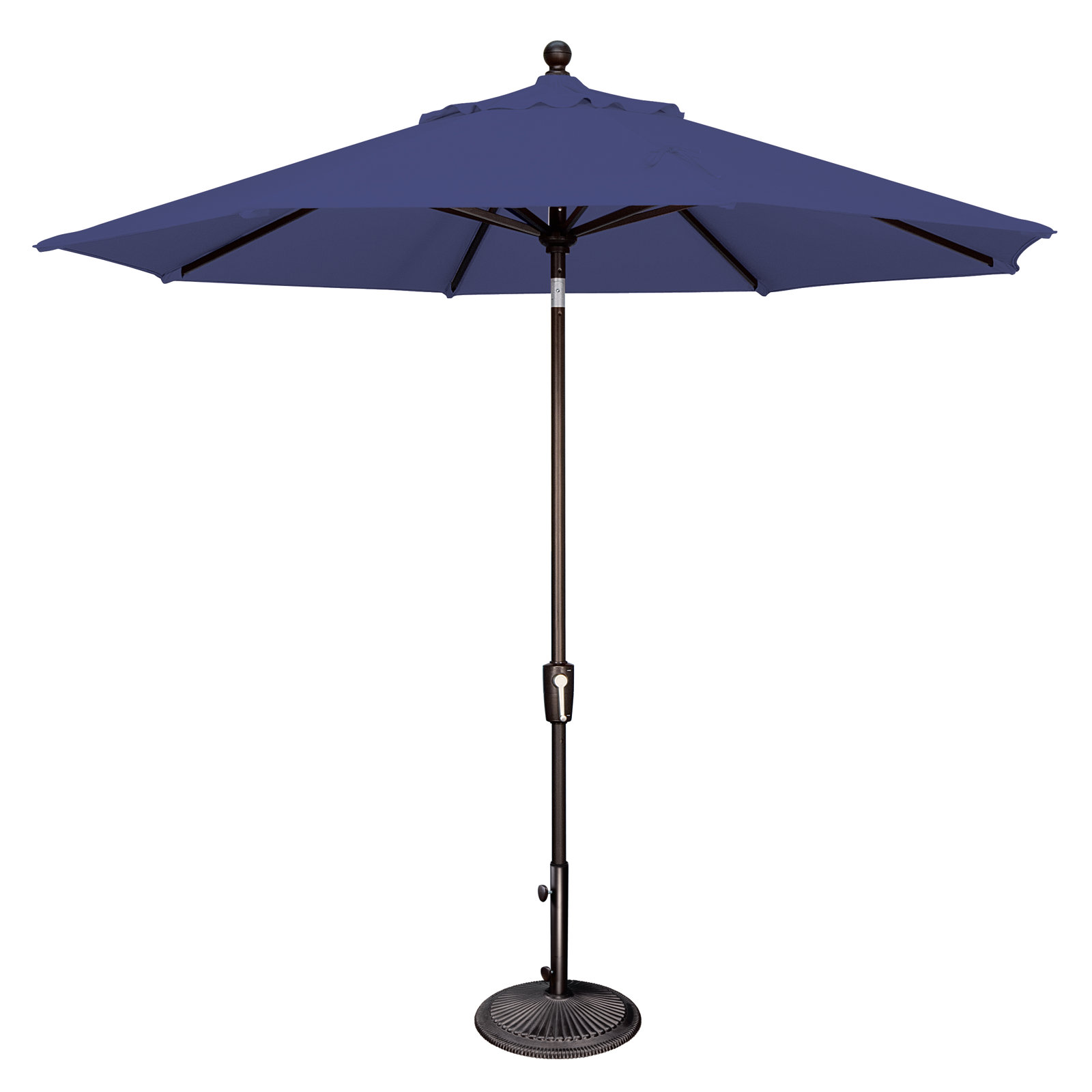 Canela 108'' Market Olefin Umbrella, Blue Sky, Canvas Black