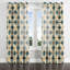 Galion antique beige et bleu marocain Galion II - rideau moderne en velours avec œillets - obscurcissant - 1 panneau-124145887-124538431