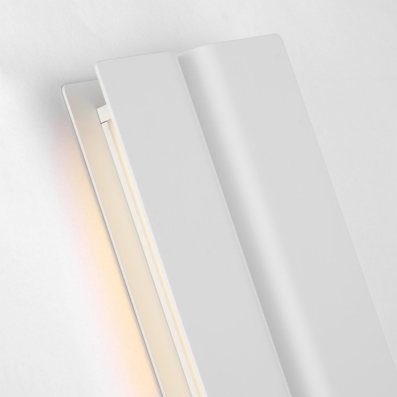 Cloak 1 - Light LED Vanity Light, 18" H x 5" W x 1.3" D, Matte White, Aluminum