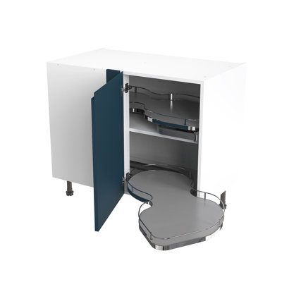 KitchenKit Flatpack J Pull Matt Base Unit Blind Corner With Pull Out Right