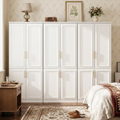 Akole 95.1” Wide Co-Room Closet Armoire