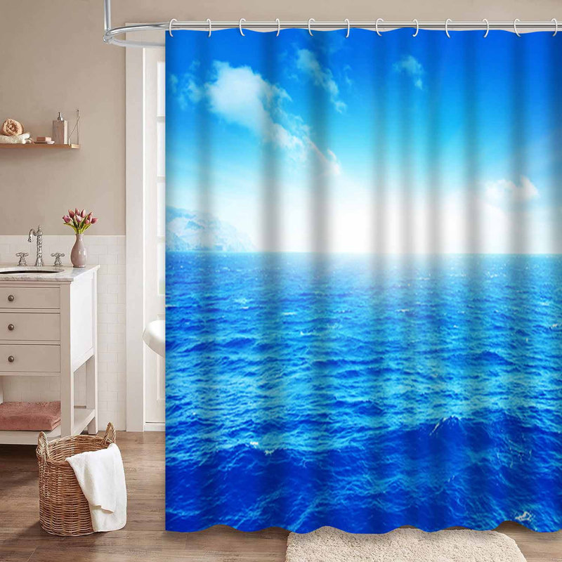 Sunlight Water Ocean Sea Sky Waves Sunrise Dramatic Blue, L 72 po x l 84 po