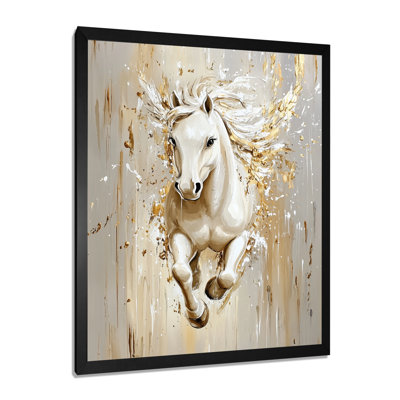 Unicorn Playful Quirky Wings I - Unicorns Wall Art Print