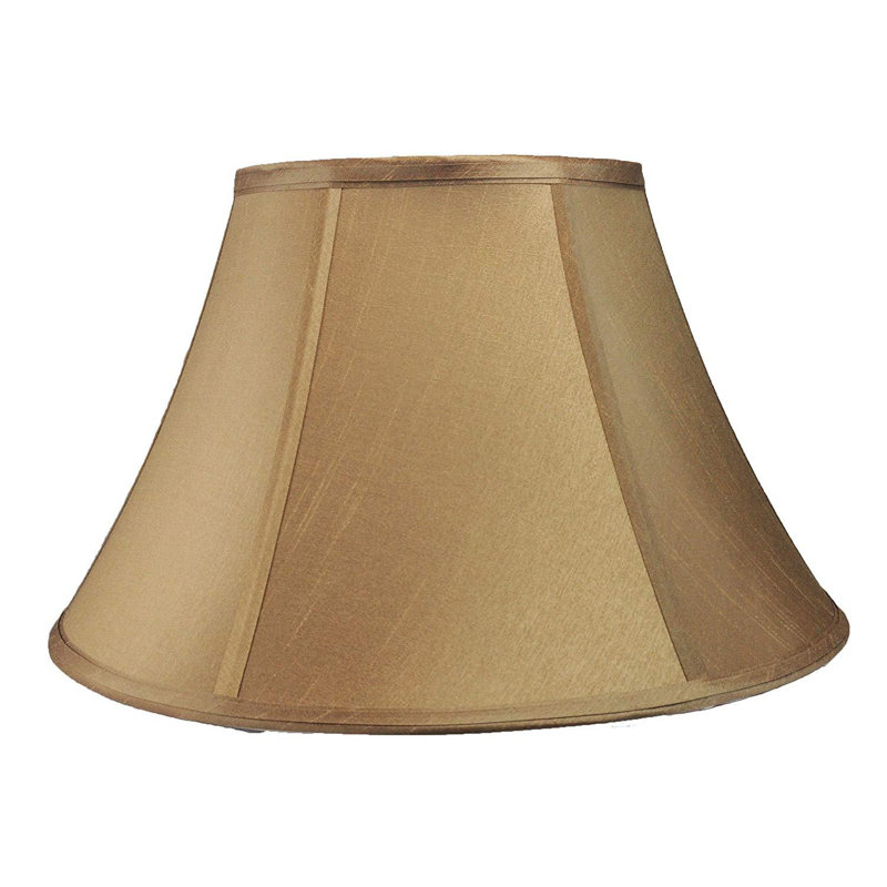 Silk Bell Lamp Shade, Taupe, 8" H x 12" W x 12" D