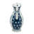 Decorative Porcelain Pitcher with Floral Patterns - 9" x 5" x 10" - Blue /White