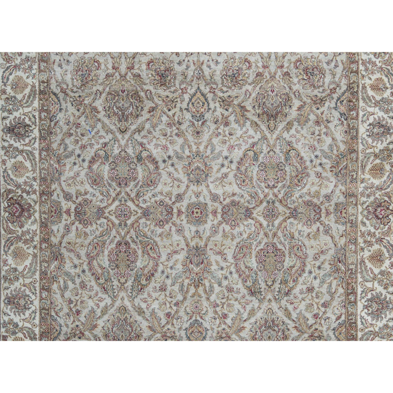 Tapis ivoire et chameau noué à la main de haute qualité