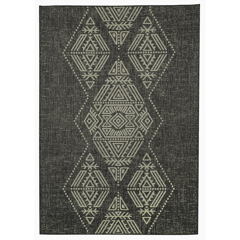 Caithlyn Geometric Indoor / Outdoor Rug, Rectangle 7'8" x 9'8"
