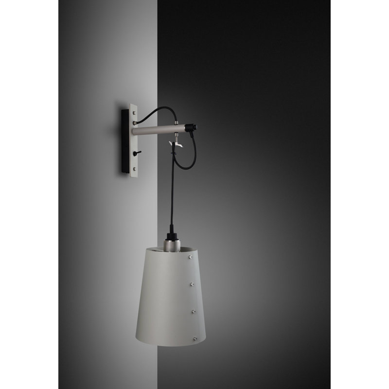 Armed Sconce, Stone/Steel, 10.2 x 8.3