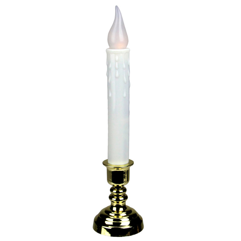 LED Christmas Candle Lamp With Automatic Timer - 8.5" - Clear - Set Of 4